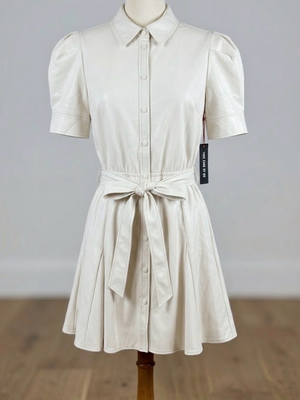 Alice + Olivia Faux Vegan Leather Dress 14 NWT Minor Blemishes